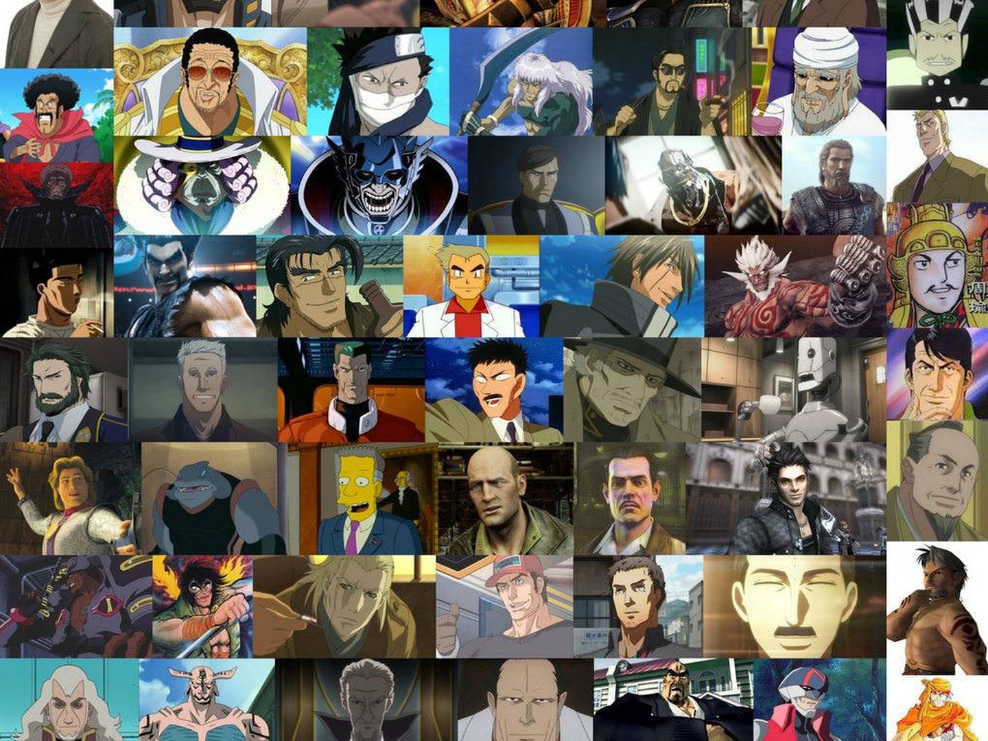 Algunos de los personajes a los que dobló Unshou Ishizuka