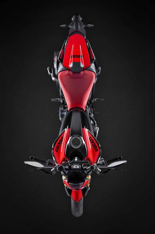 Vista cenital de la nueva Ducati Monster SP.