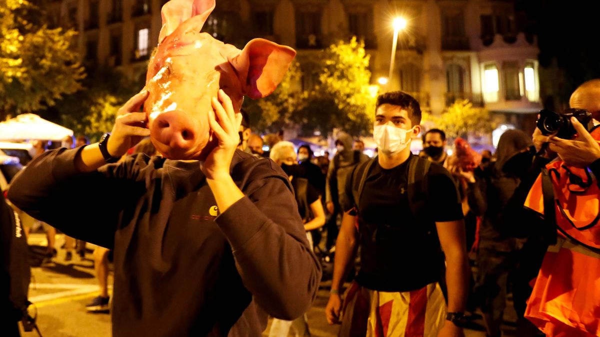 Seis detenidos en Barcelona tras una noche de protestas por la inhabilitación de Torra