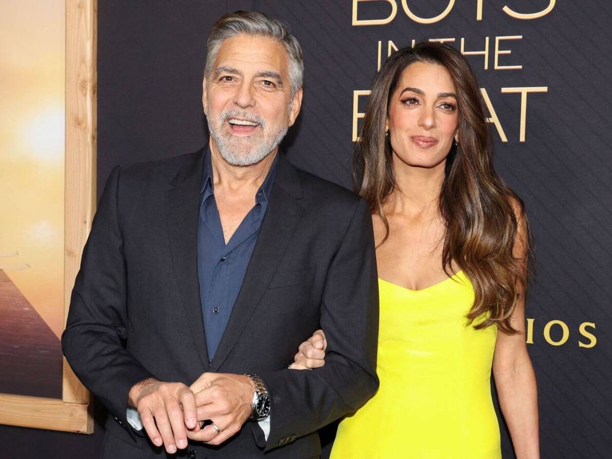 Foto: George y Amal Clooney en el estreno de 'The Boys in the Boat'. (Reuters/Mario Anzuoni)