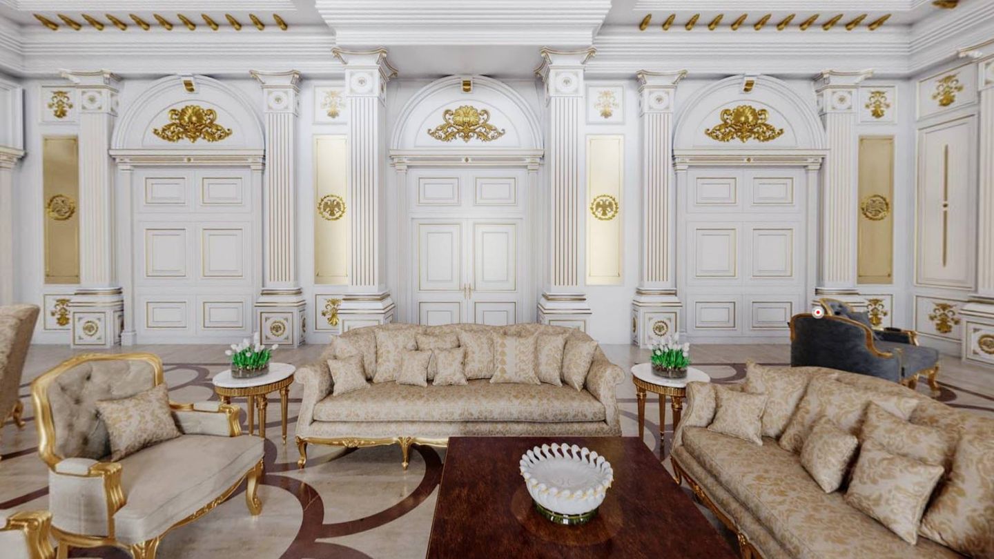  Uno de los lujosos salones. (Palace.navalny.com)