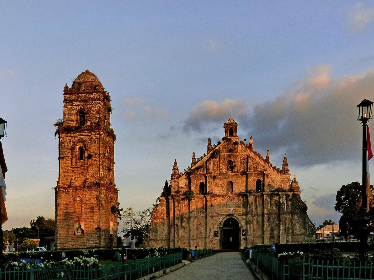 Foto: Iglesia en honor a Santa Agustina ubicada en Paoay, al norte de Filipinas. (Bernard Spragg)