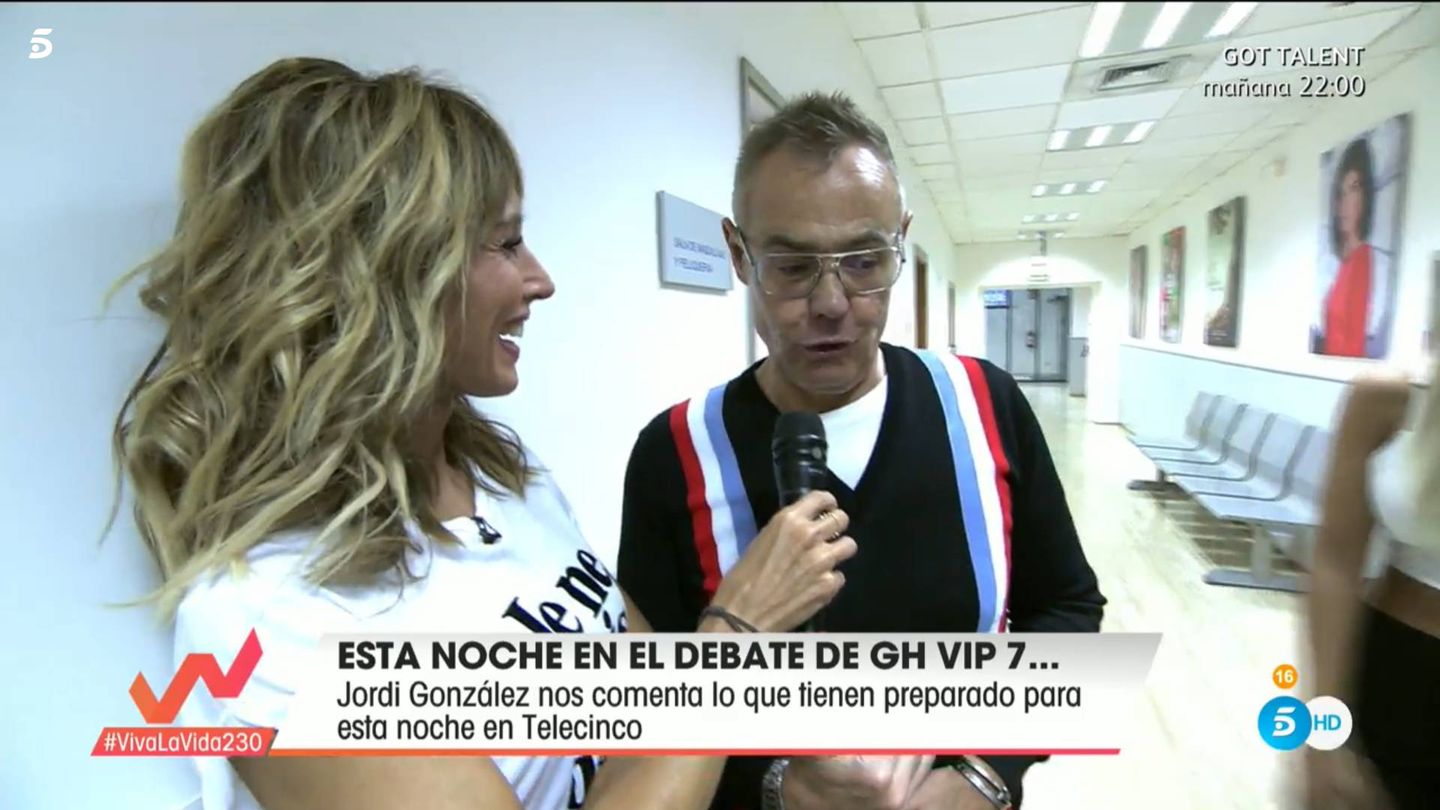 Emma García y Jordi González, en 'Viva la vida'. (Telecinco)