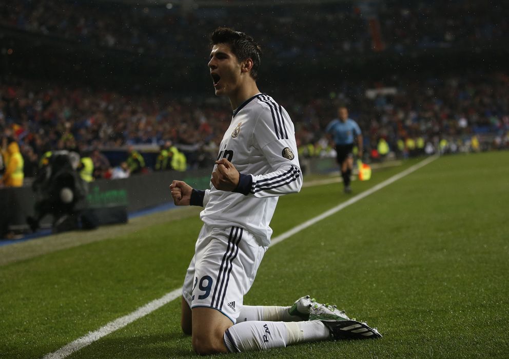 Foto: Morata celebra uno de los goles anotados con el primer equipo (Reuters).