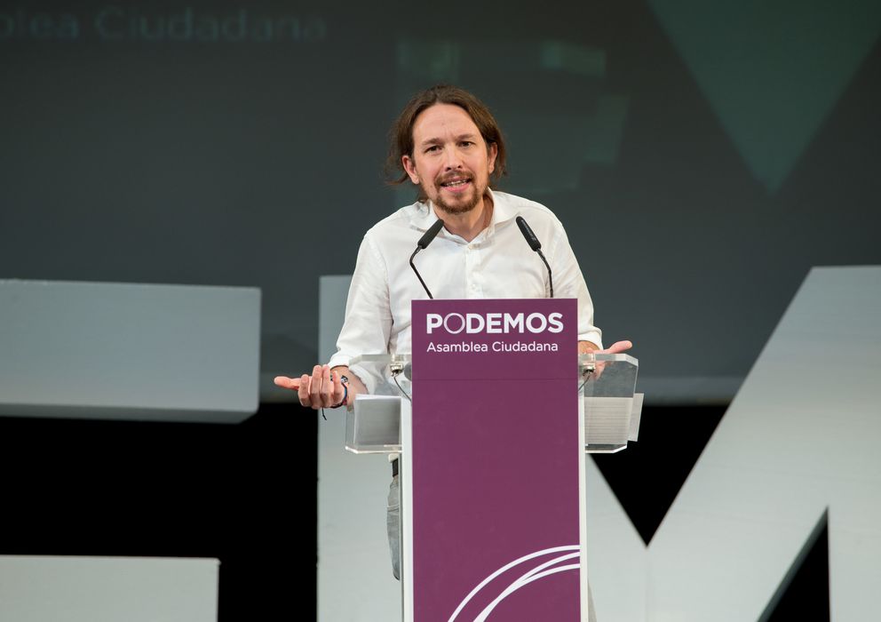 Foto: Pablo Iglesias, durante su discurso de proclamación como secretario general de Podemos. (Daniel Muñoz)