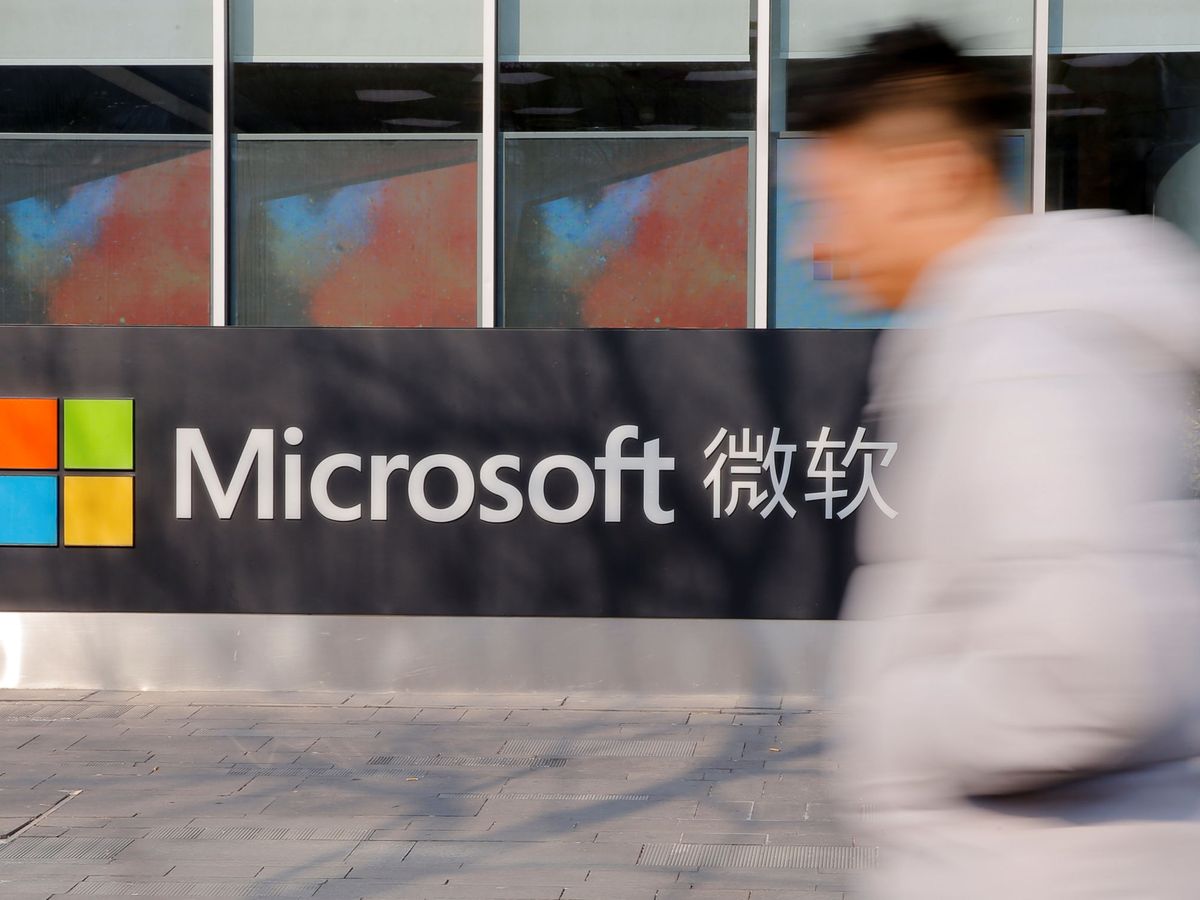 Foto: Oficina de Microsoft en Pekín (Reuters)