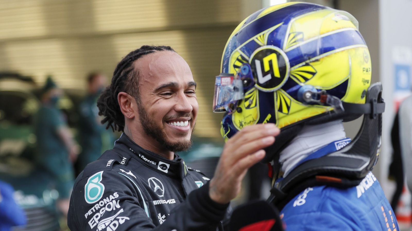 Norris felicitó a Hamilton por la victoria. (Efe)