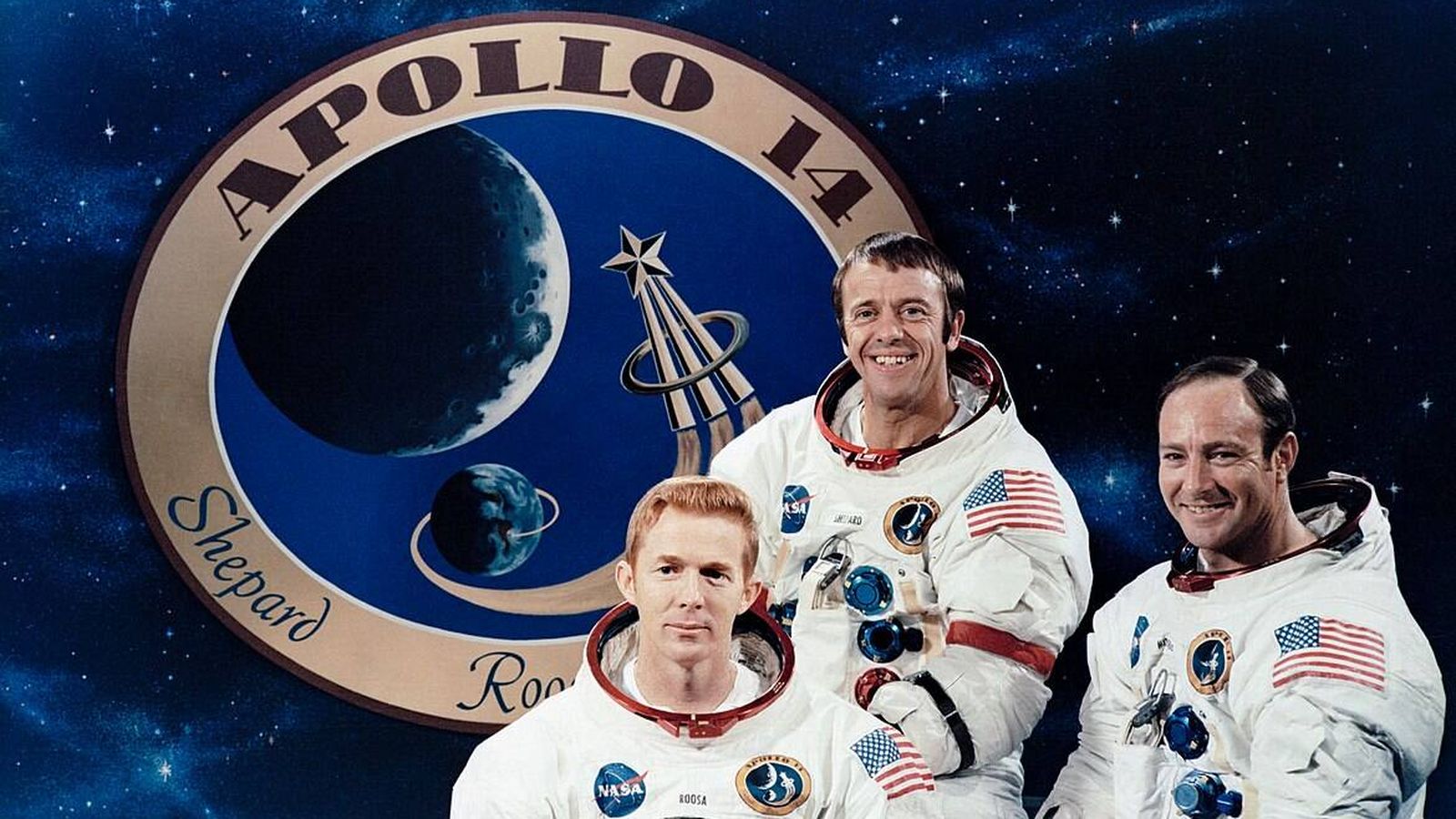Imagen oficial de la tripulación principal del Apolo 14. (Wikimedia)