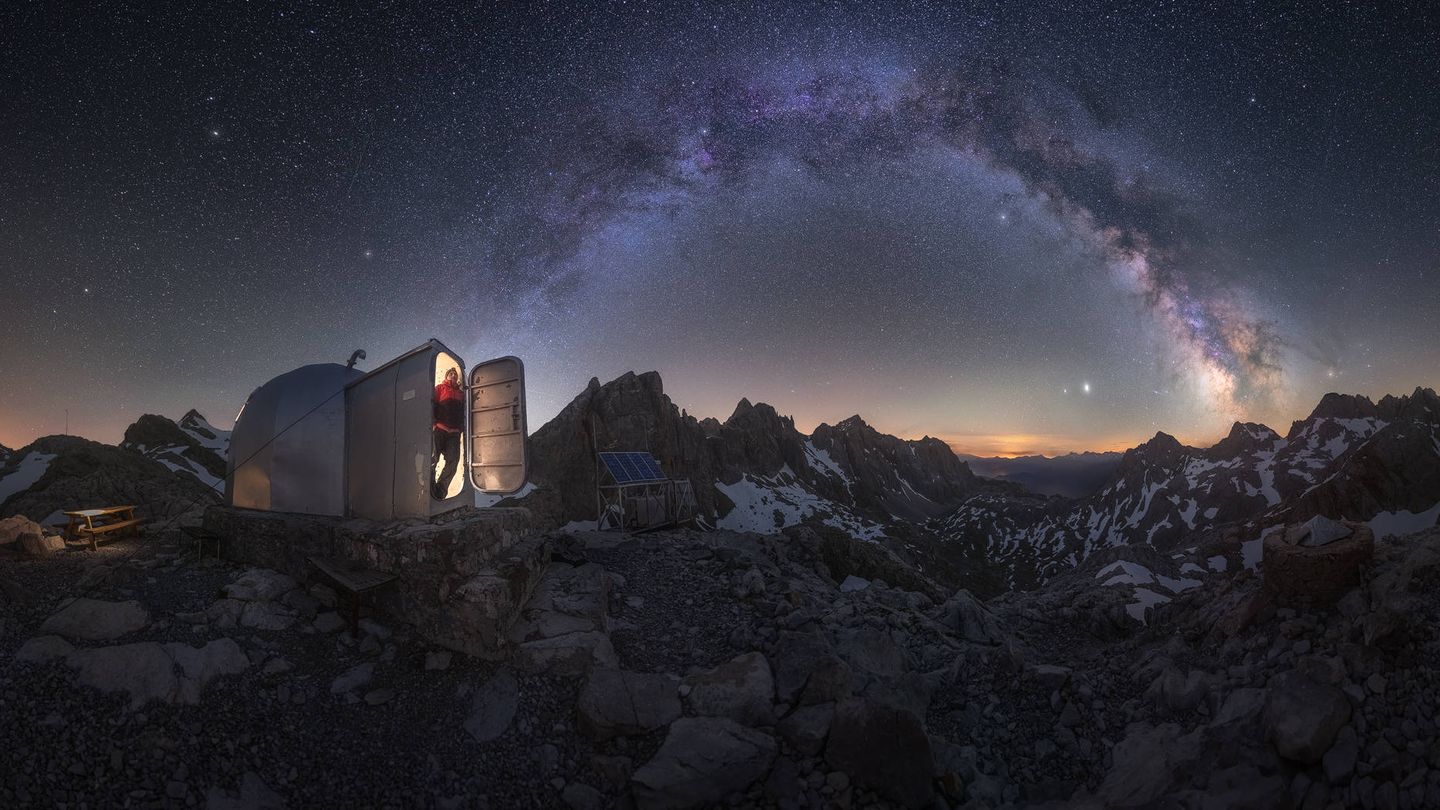 Vía Láctea desde los Picos de Europa. (Foto: Pablo Ruiz García)