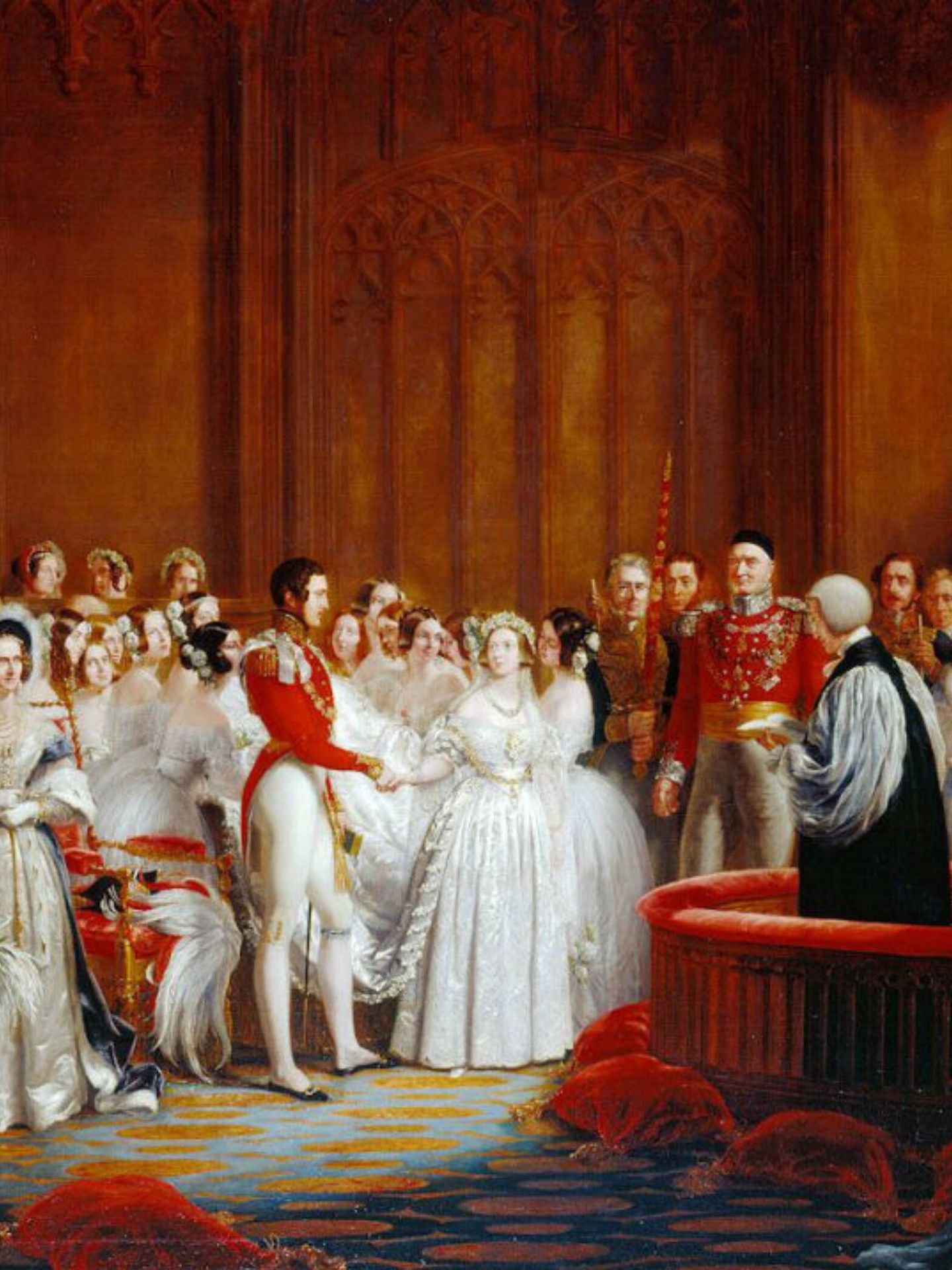 Ilustración de la boda de Victoria y Alberto en 1840. (Royal Collection Trust/Cortesía)