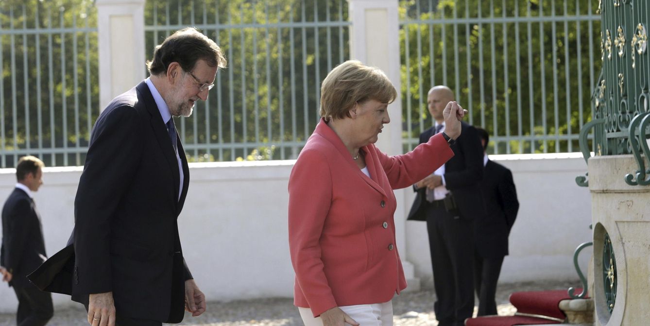Merkel se ha reunido hoy con Mariano Rajoy. (Efe)