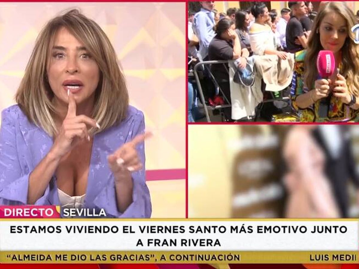 Foto: María Patiño, presentadora de 'Socialité'. (Mediaset)