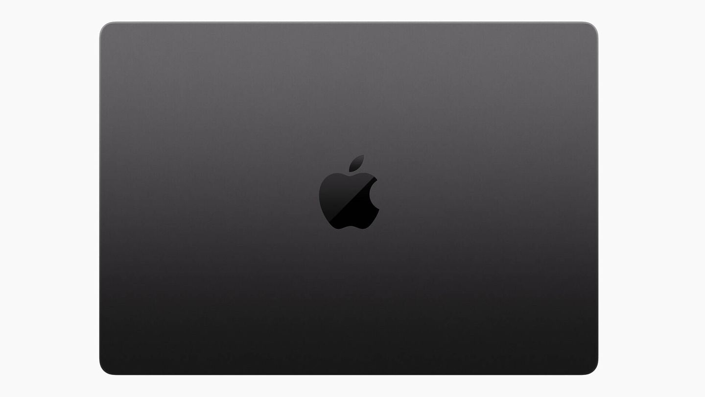 El nuevo acabado negro espacial para los MacBook con M3 Pro o M3 Max. (Apple) 