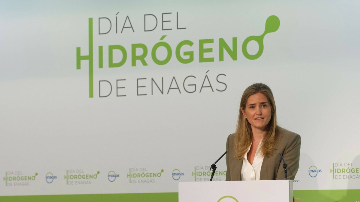 La secretaria de Estado de Energía, Sara Aagesen, en su discurso de inauguración. (Cortesía)