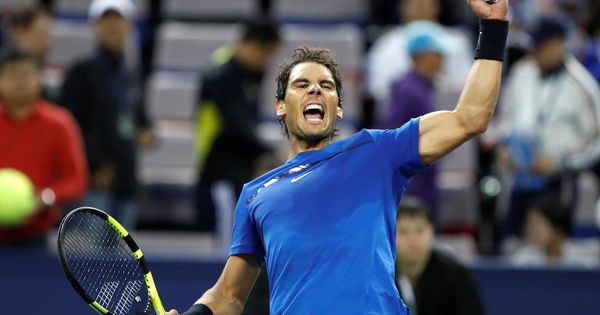 Foto: Nadal celebra su victoria ante Dimitrov en semifinales del Masters de Shanghái. (Reuters)