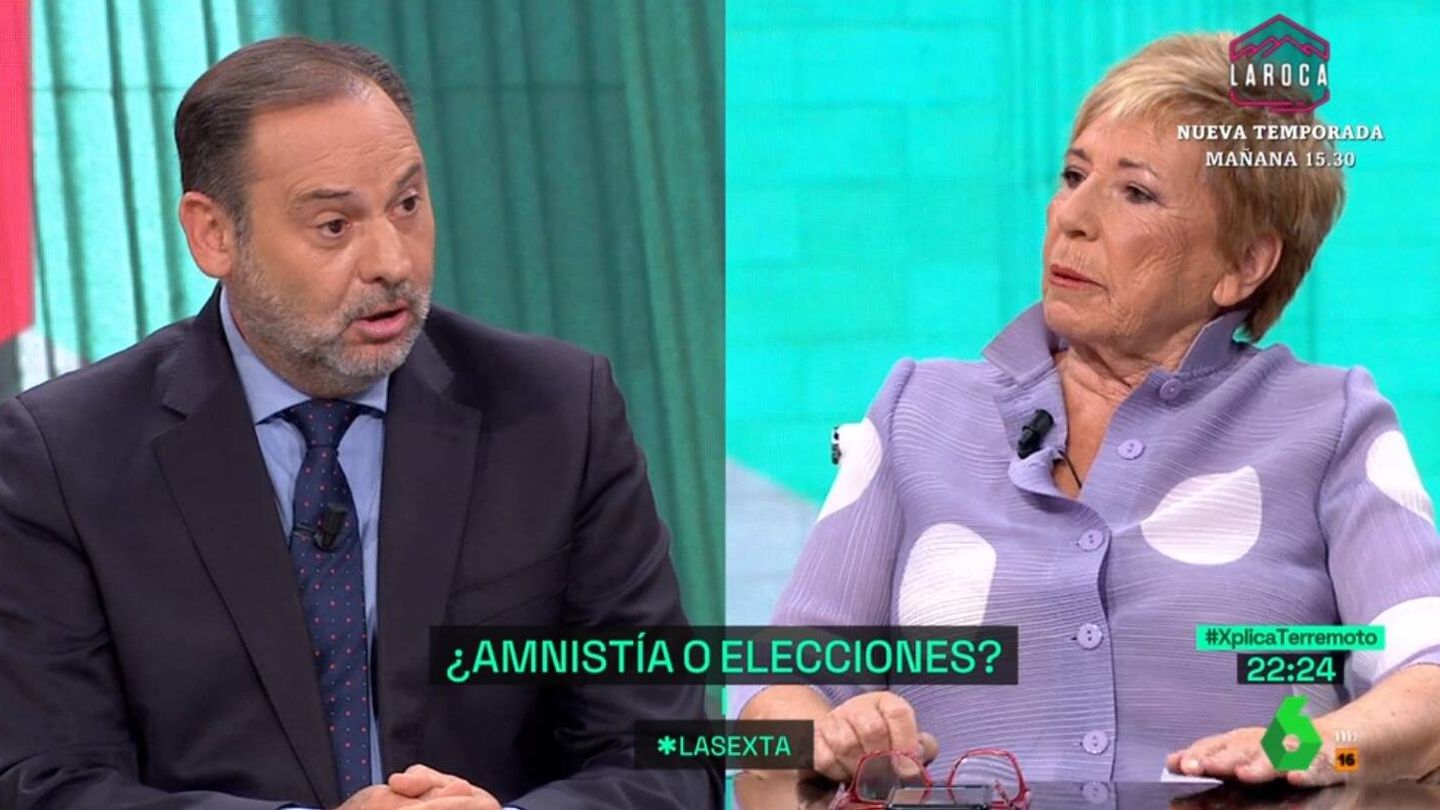 José Luis Ábalos y Celia Villalobos en 'La Sexta Xplica'. (Atresmedia)