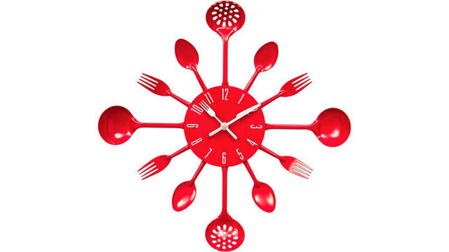 Reloj de cocina con diseño de cubierto Premier Housewares