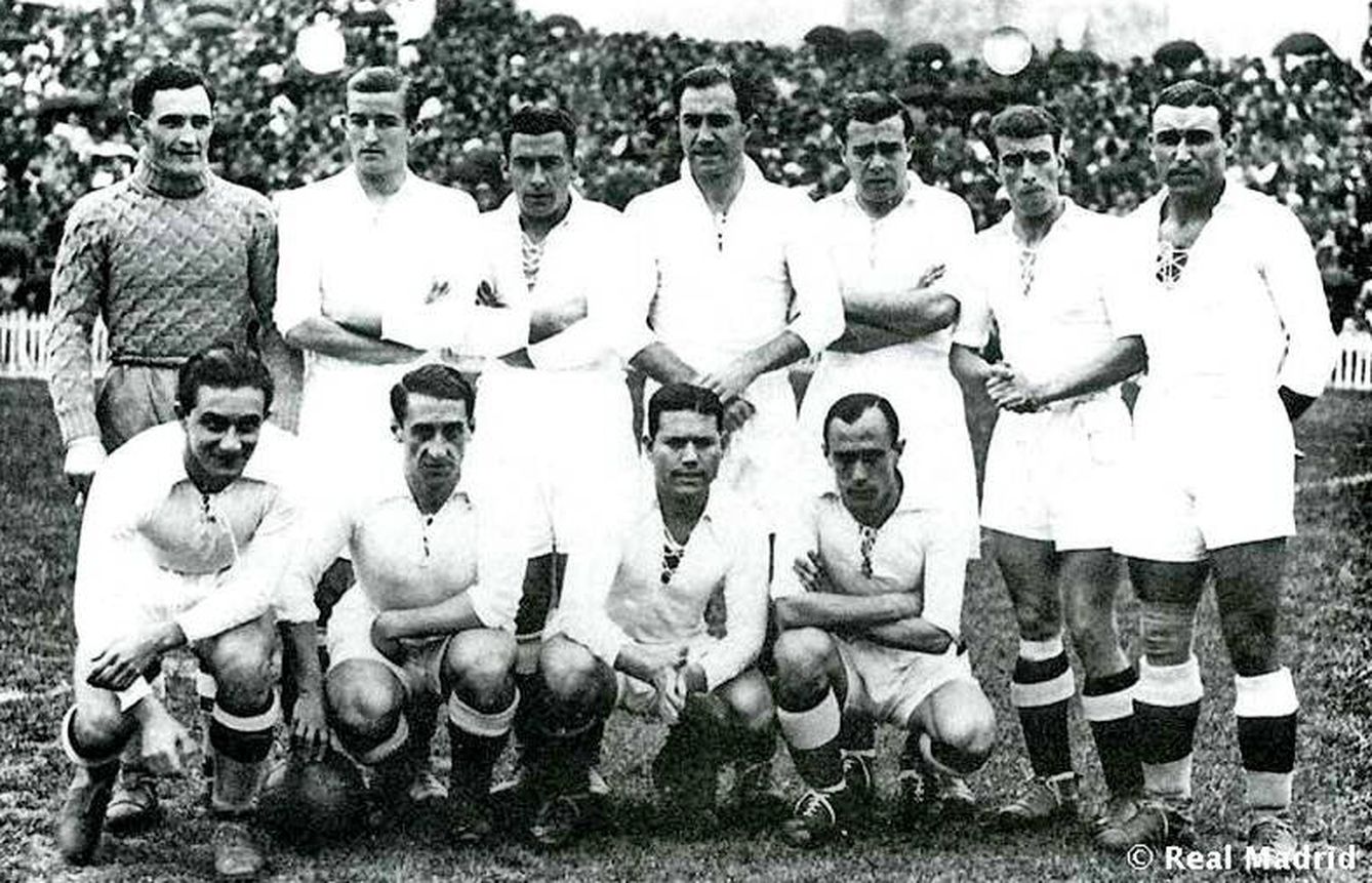 La plantilla del Real Madrid en la temporada 1935-1936.
