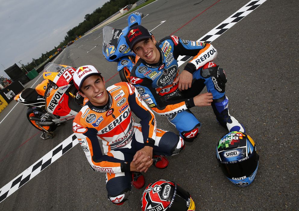Foto: Marc y Àlex Márquez en el circuito de la República Checa (Repsol Media).