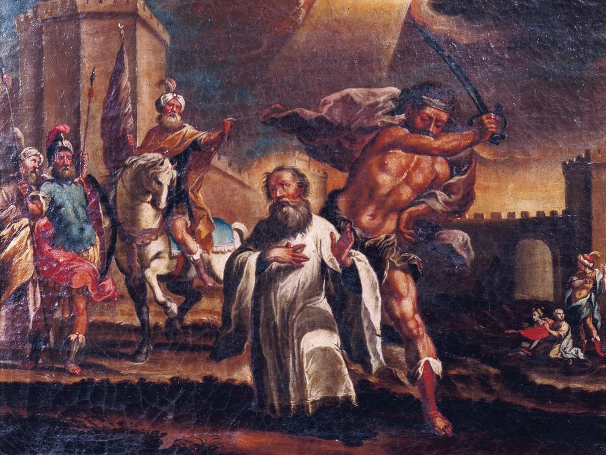 Foto: 'Martirio de San Eulogio', pintura de la catedral de Córdoba. Foto: C.C.