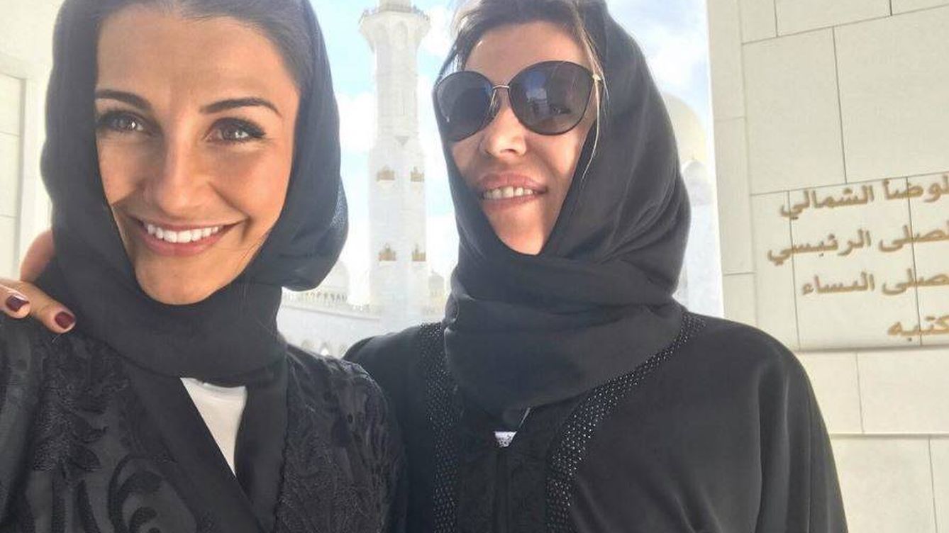 Las novias del Real Madrid se cubren con el hiyab musulmán en Abu Dhabi 