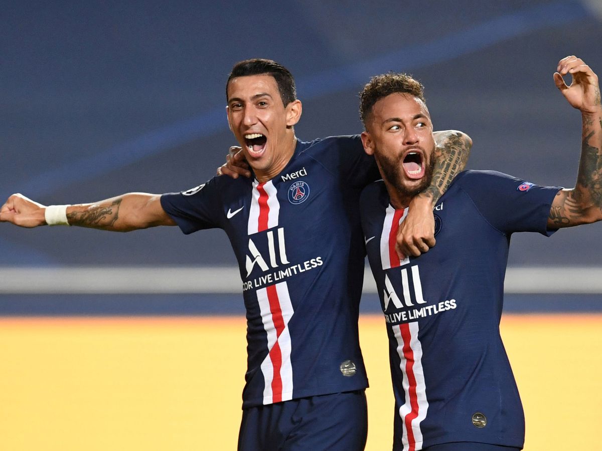 Foto: Di María (el mejor jugador del partido) y Neymar celebran la victoria. (Reuters)