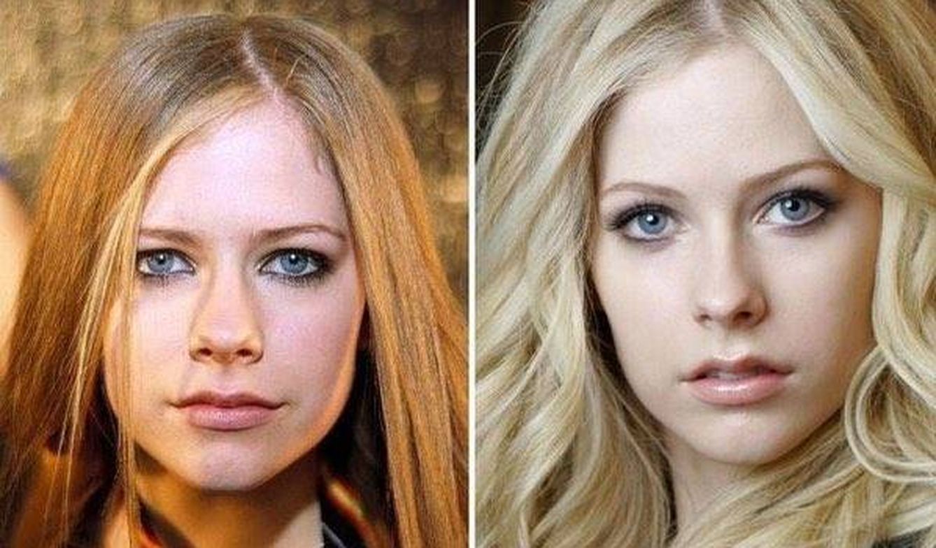 Una comparación de la Avril de hace años y la actual, que sería Melissa Vandella. 