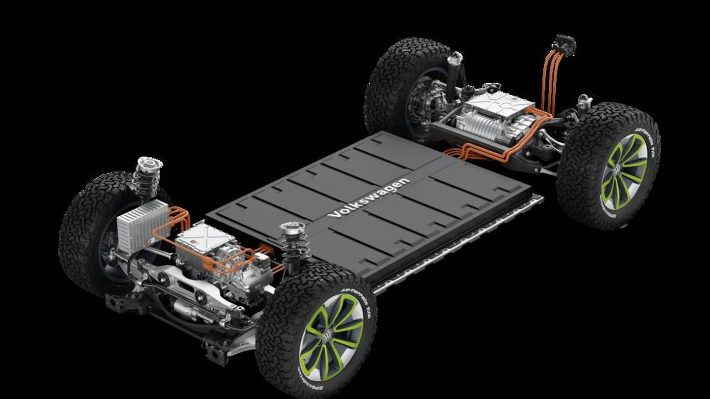 Esta es la plataforma MEB en la que se basarán todos los nuevos coches eléctricos compactos del grupo Volkswagen.