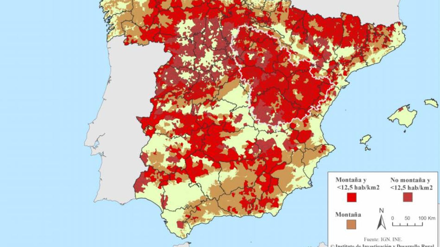Municipios socialmente desfavorecidos (densidad inferior a 12, 5 hab/km2 ) y territorio montañoso.