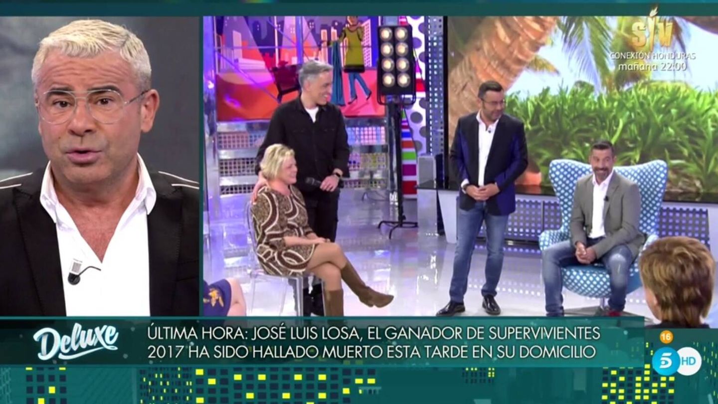 Jorge Javier informando sobre la muerte de José Luis. (Telecinco).