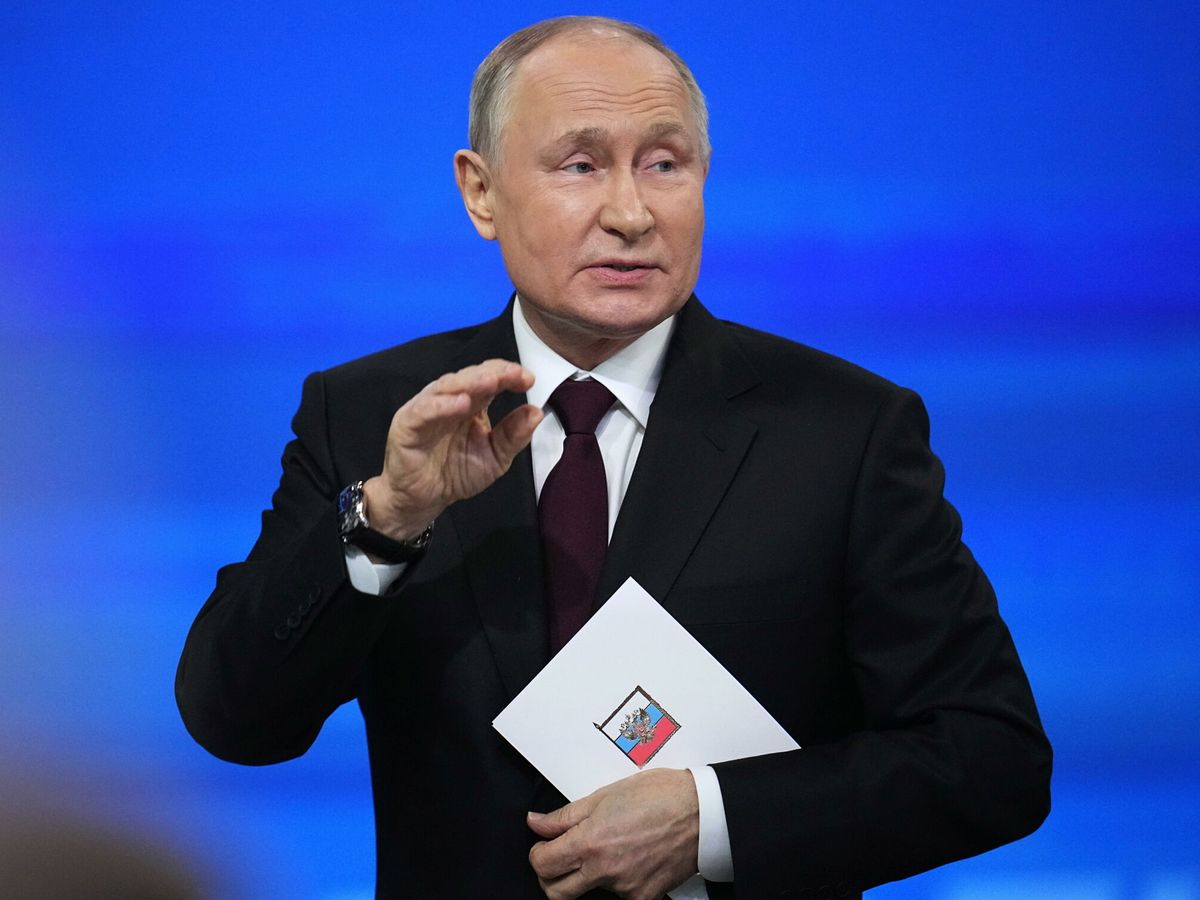 Foto: Putin, en la conferencia navideña de prensa. (EFE/Alexander Zemlianichenko)