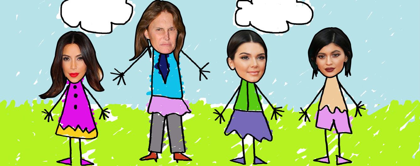 Foto: Bruce Jenner con Kim, Kendall y Kylie (Fotomontaje)