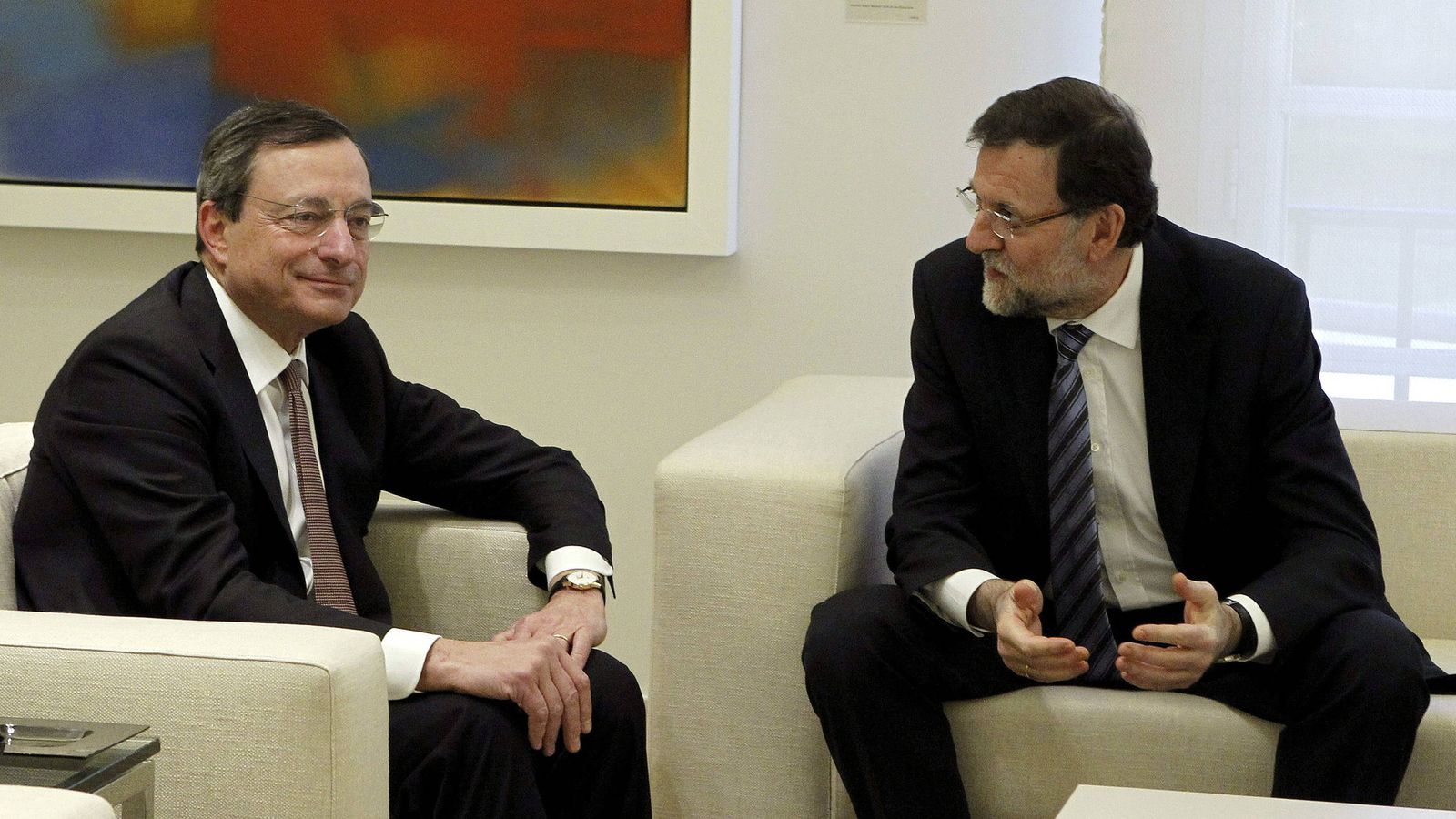 Foto: Mario Draghi y Mariano Rajoy. (EFE)