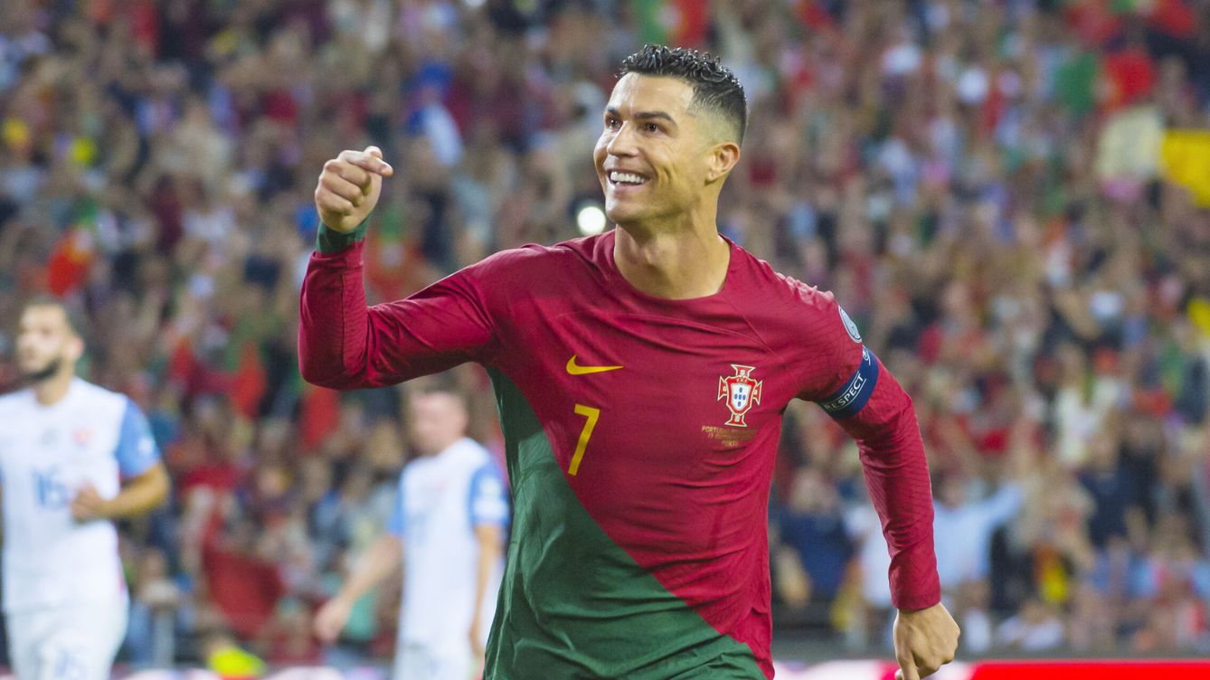 Foto: Cristiano Ronaldo celebra un gol con Portugal esta temporada. (Jose Salgueiro/DPPI/AFP7)