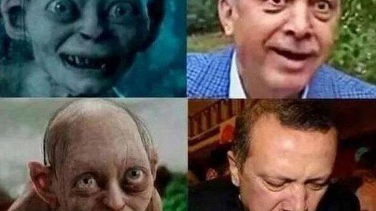 Foto: Algunas de las imágenes difundidas por el doctor Çiftçi comparando al Presidente Erdogan con el personaje de 'El Señor de los Anillos'