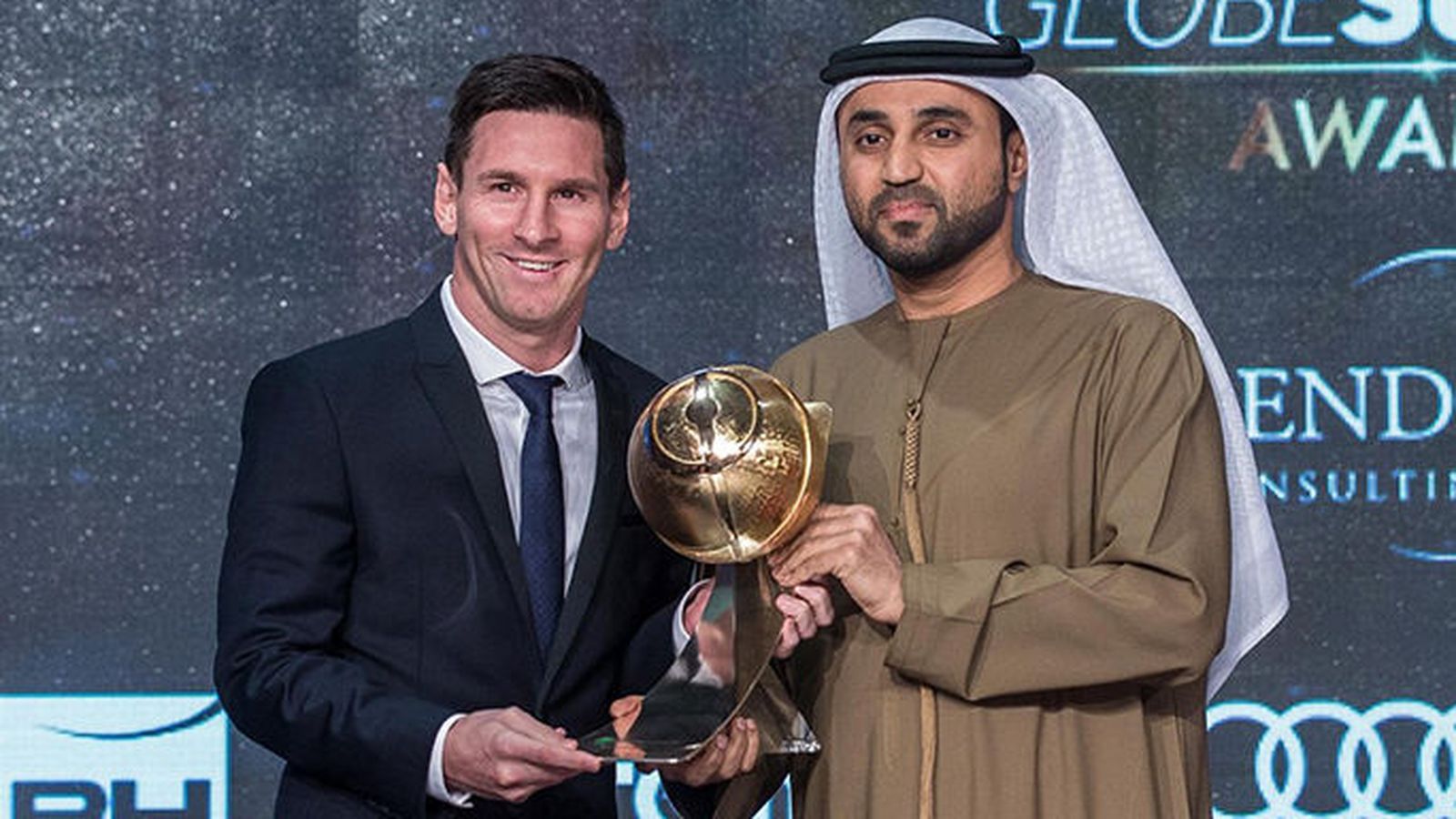 Foto: Messi fue premiado como mejor jugador del año en los Soccer Globe Awards (globesoccer.com)