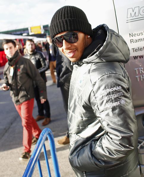 Foto: Lewis Hamilton durante esta pretemporada en el circuito de Jerez.