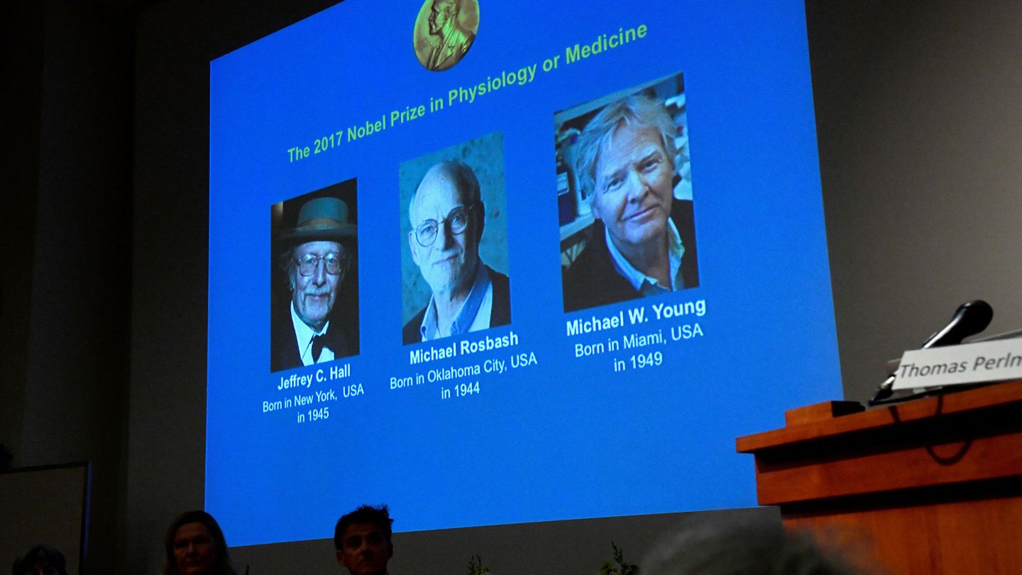 Jeffrey C. Hall, Michael Rosbash y Michael W. Young, nuevos premios Nobel de Medicina 2017 (Reuters)