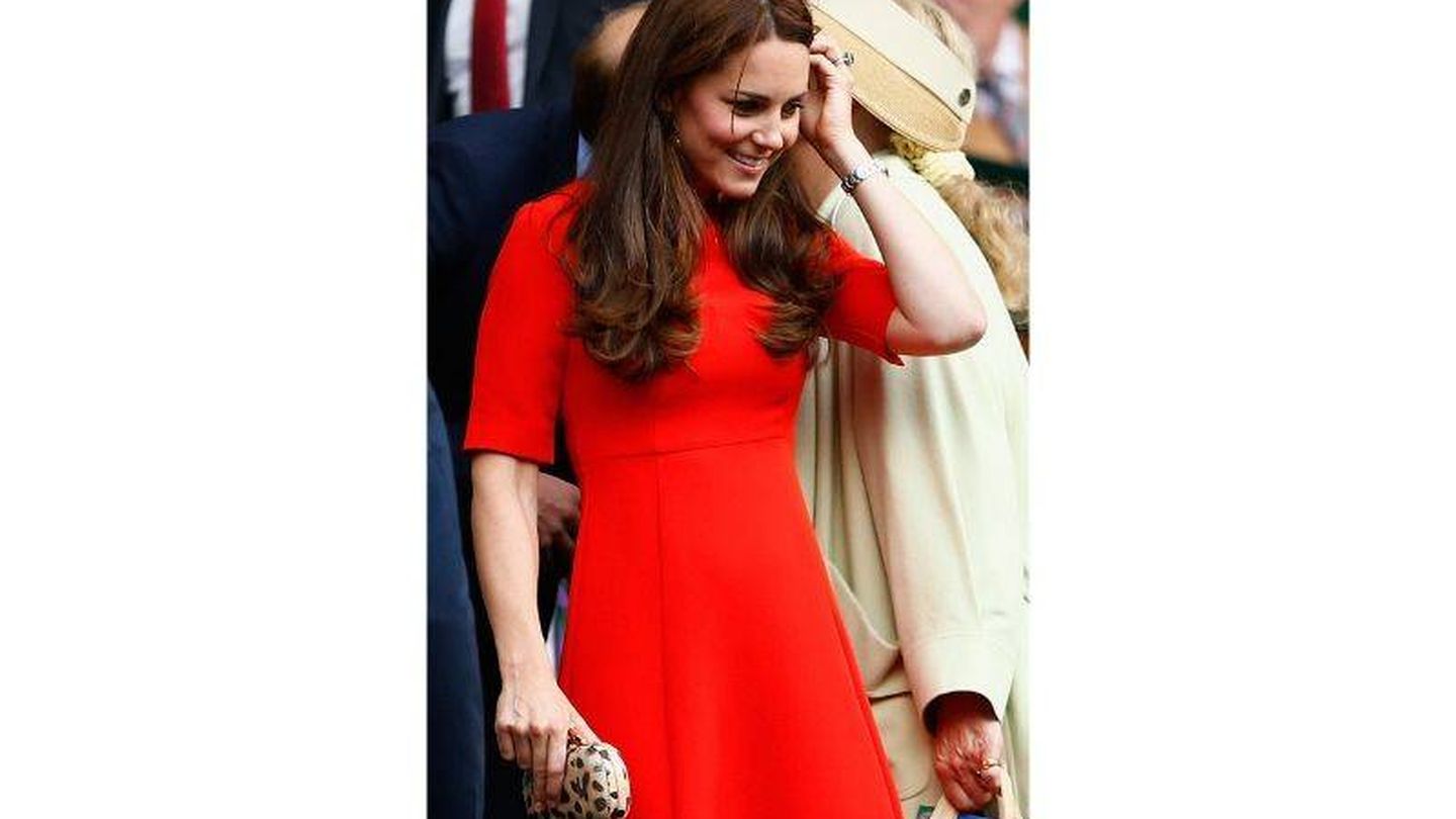 Kate Middleton con el vestido que llevó el noveno día de Wimbledon 2015. (Getty) 
