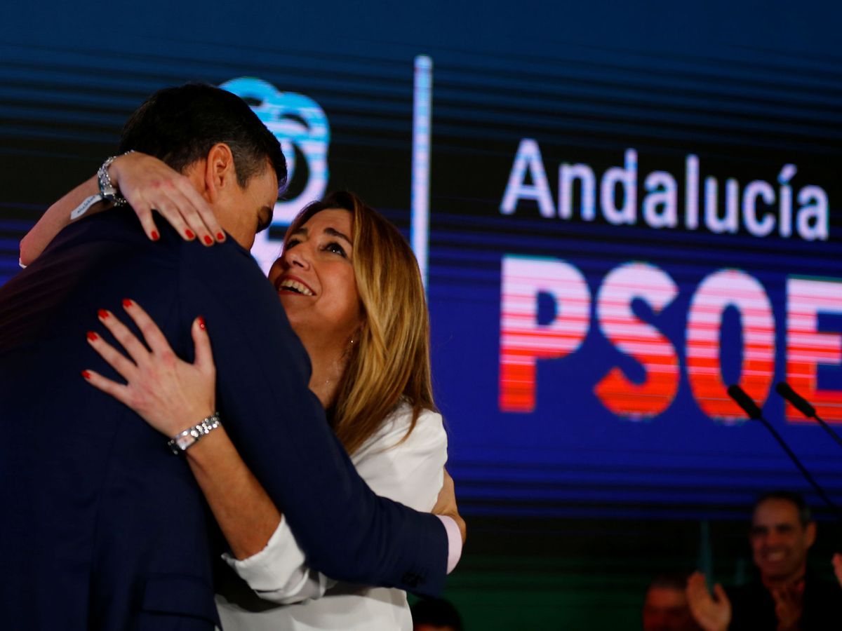Foto: Pedro Sánchez abraza a Susana Díaz. (Reuters)