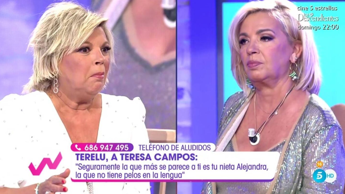 Terelu Campos y Carmen Borrego, en 'Viva el verano'. (Telecinco).