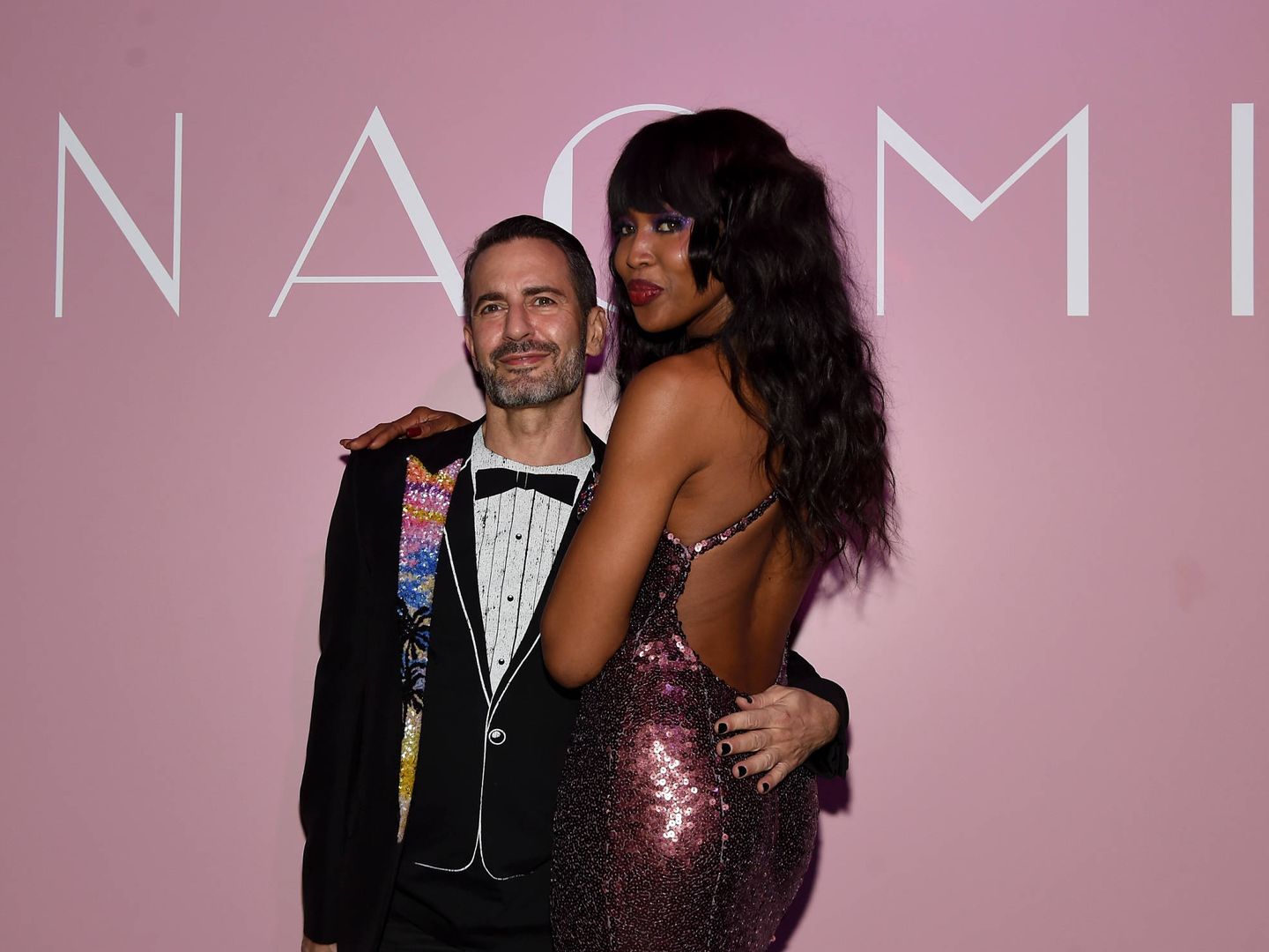 Marc Jacobs y Naomi Campbell. (Getty)