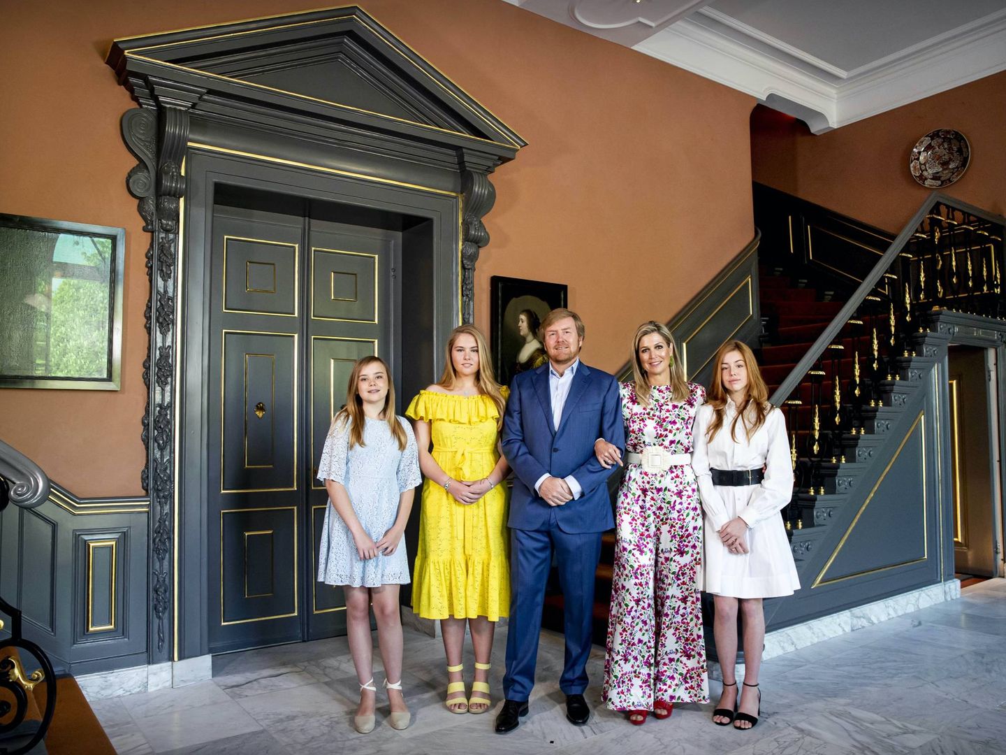 La familia real holandesa, este lunes en Huis ten Bosch. (Casa Real holandesa)