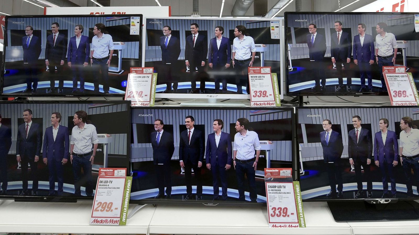 Foto: Mariano Rajoy, Pedro Sánchez, Albert Rivera y Pablo Iglesias, en el debate electoral del 13 de junio de 2016. (Reuters)