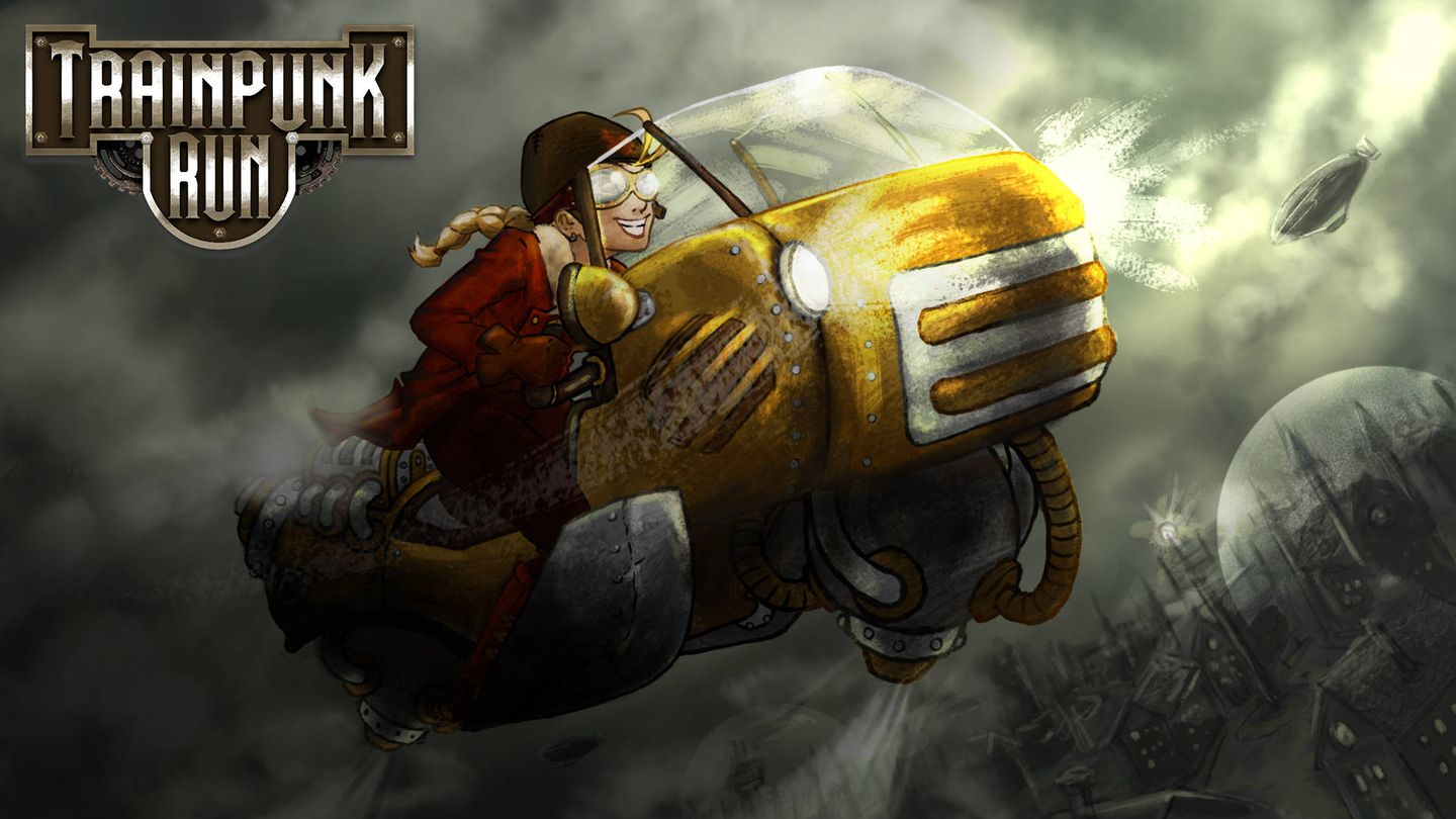  Trainpunk Run, de Jellyworld Interactive, está protagonizado por una mujer piloto (Fuente: Jellyworld Interactive)