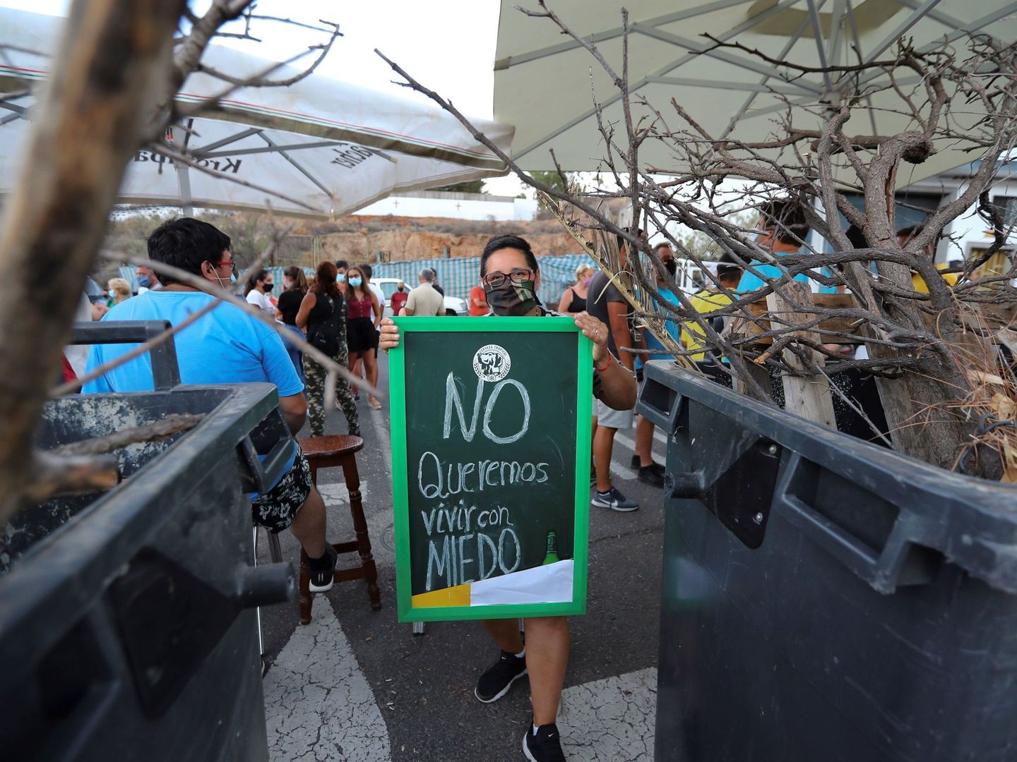 Vecinos de Tunte protestaron en agosto por la llegada de inmigrantes en cuarentena por covid-19. (EFE)