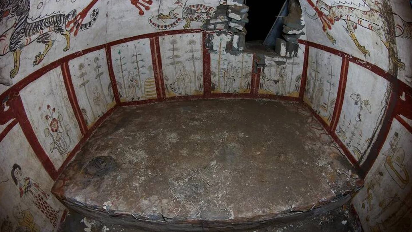 Aspecto de la tumba hallada (Instituto de Arqueología de Shanxi)