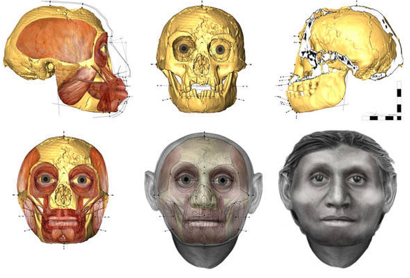 Reconstrucción facial del Hombre de Flores. (Susan Hayes/Universidad de Wollongong)