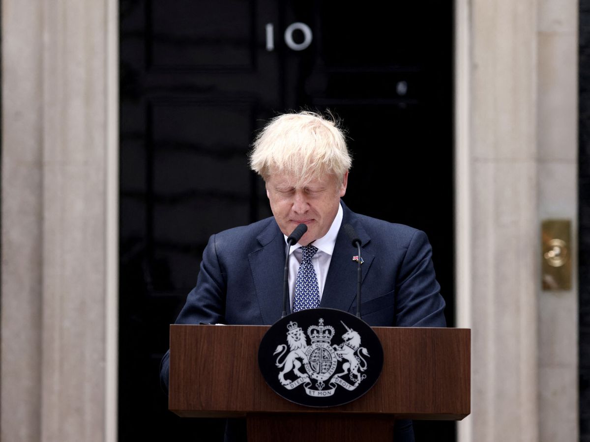 Foto: Boris Johnson, desde Downing Street. (Reuters/Henry Nicholls)