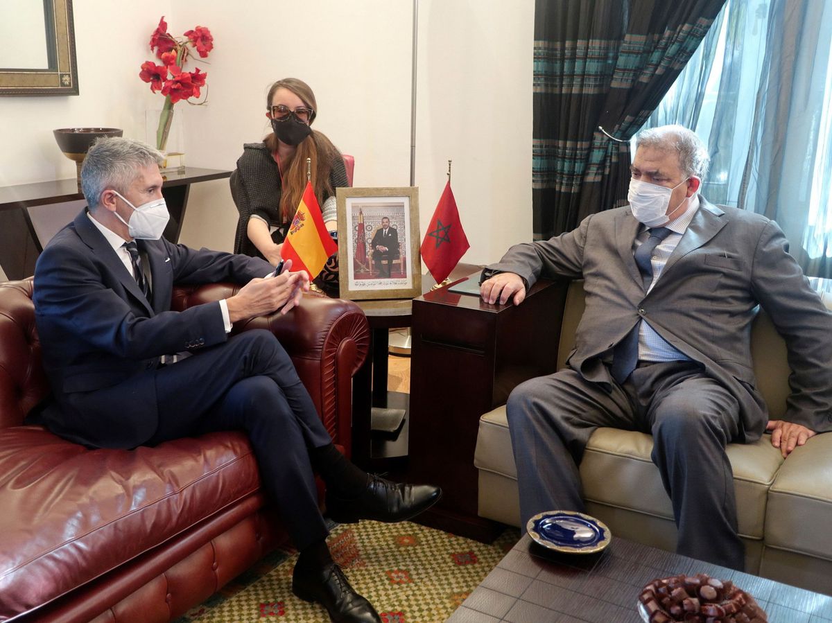 Foto: Un reciente encuentro entre el ministro de Interior español y su contraparte marroquí. (EFE)